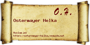 Ostermayer Helka névjegykártya